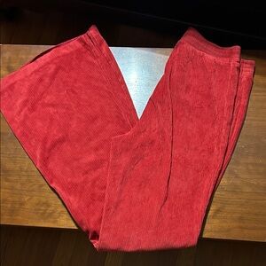 aerie Red Corduroy Boot Cut Pants